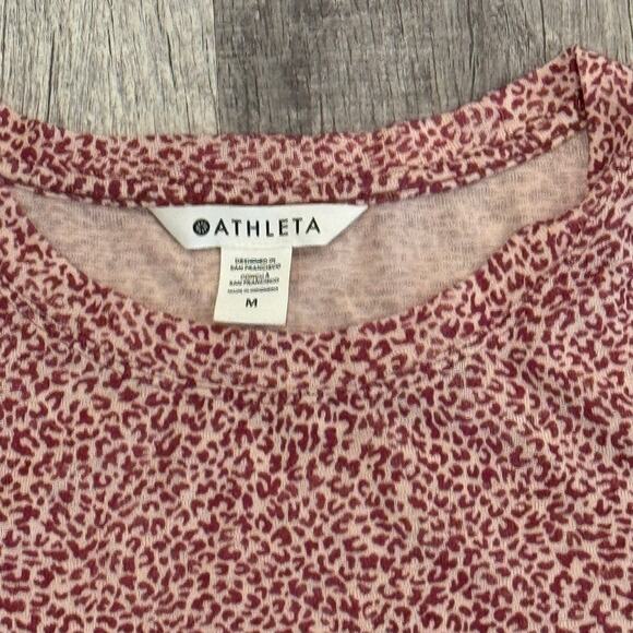 Athleta‎ Woman's Medium Breezy Tank Pink Animal Print Cheetah Print - Picture 1 of 5